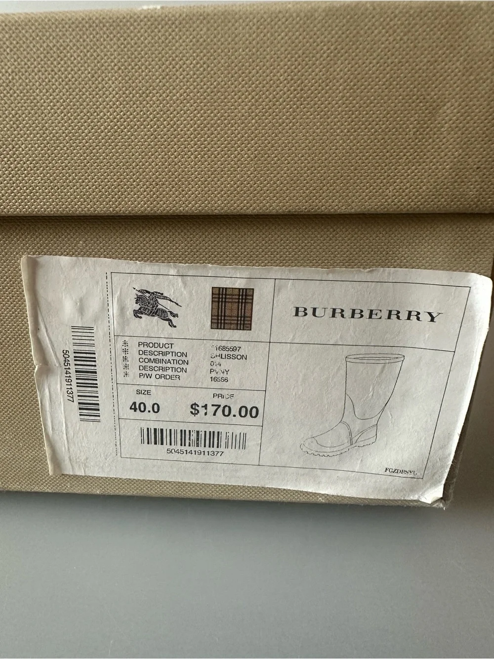Burberry authentic nova